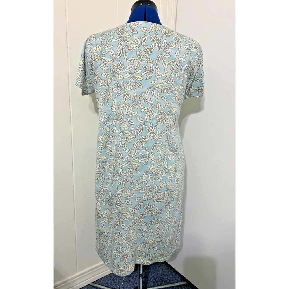 purejill Soft V neck T shirt Dress Pima Cotton Medium Petite Casual Cottage - Picture 3 of 10